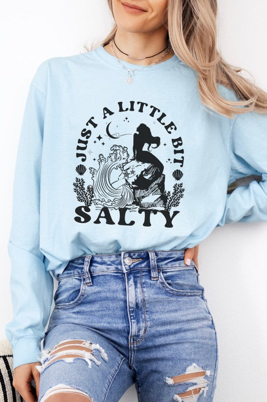 Just a Little Bit Salty Mermaid Graphic Tee