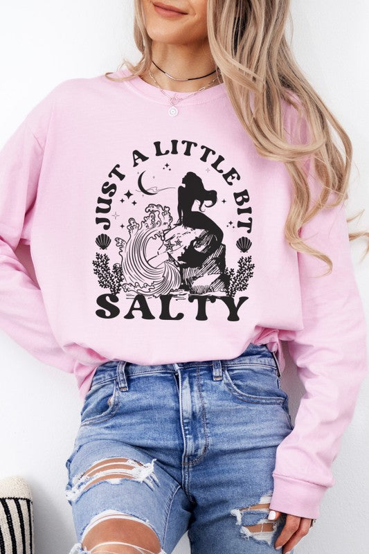 Just a Little Bit Salty Mermaid Graphic Tee