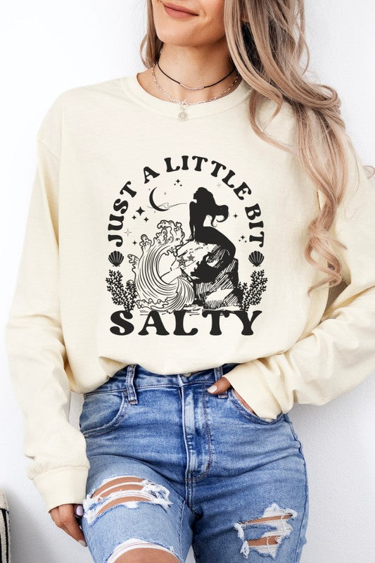 Just a Little Bit Salty Mermaid Graphic Tee