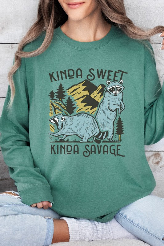 Kinda Sweet Kinda Savage Raccoon Graphic Tee