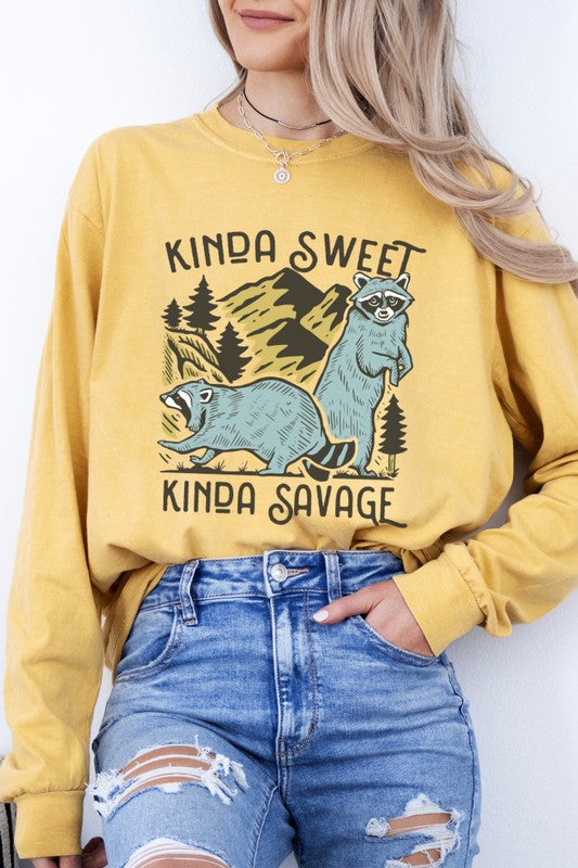 Kinda Sweet Kinda Savage Raccoon Graphic Tee