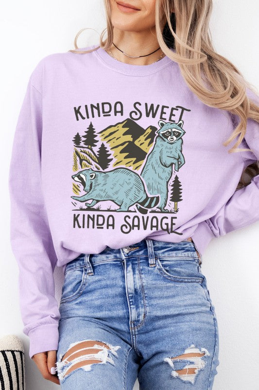 Kinda Sweet Kinda Savage Raccoon Graphic Tee