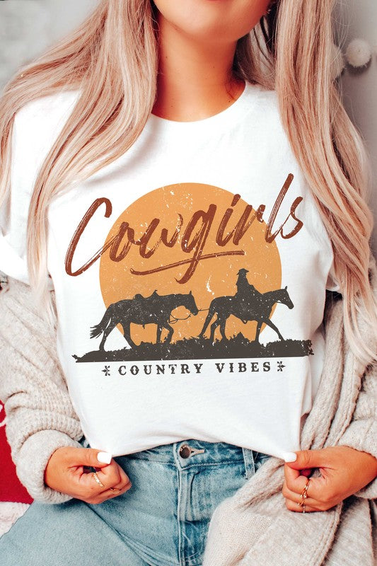 COWGIRLS COUNTRY VIBES Graphic Tee