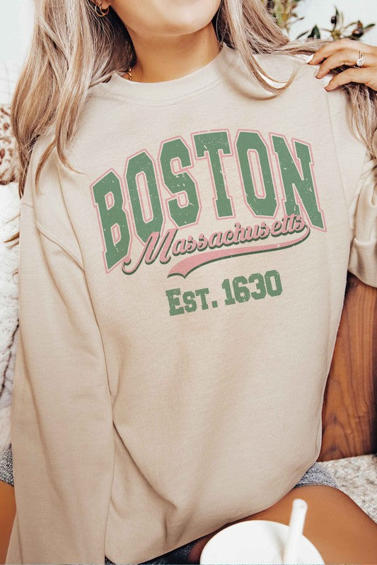 BOSTON MASSACHUSETTS Graphic Sweatshirt