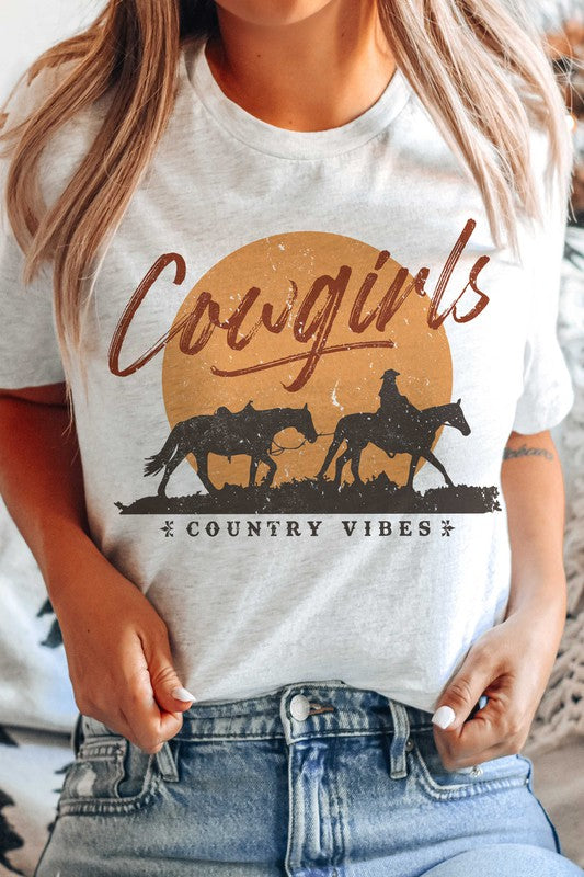COWGIRLS COUNTRY VIBES Graphic Tee