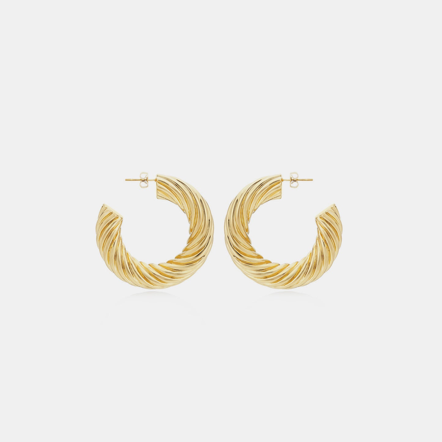 Gold-Plated C-Hoop Earrings