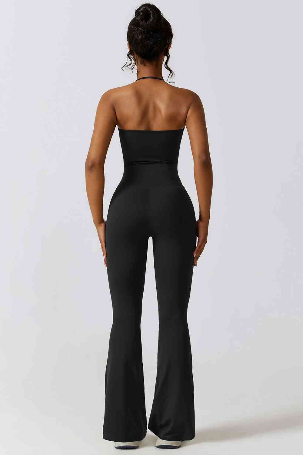 Halter Neck Flare Sport Jumpsuit